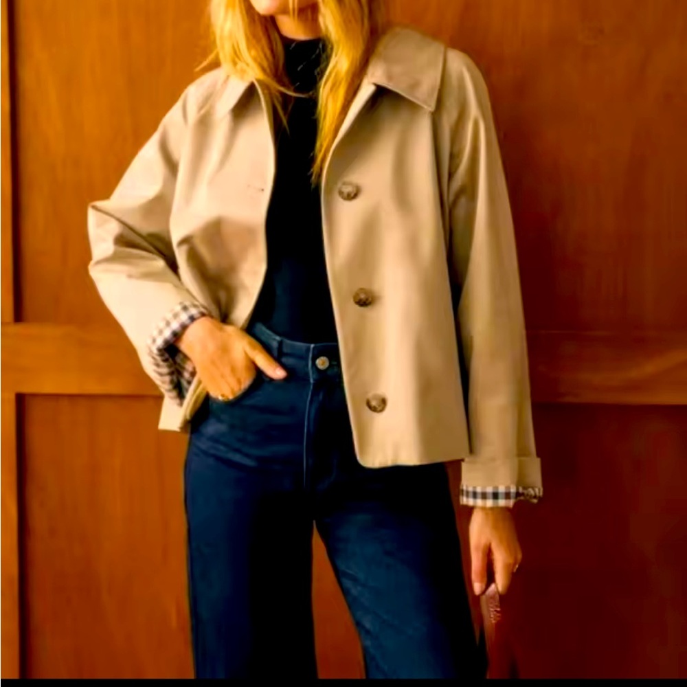 SEZANE BOBBY TRENCH INSPIRED COAT SIZE SMALL